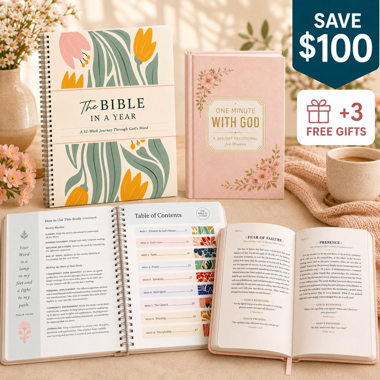 Bible in a Year: 52-week Study & One Minute with God